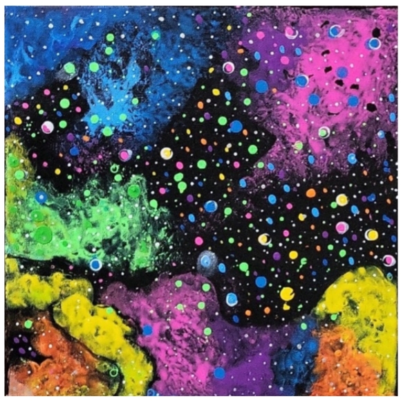 Hand Crafted Other - Hand Crafted Abstract Design 12x12 Inches Canvas Picture